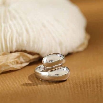 Waterdrop Unique 925 Sterling Silver Adjustable Ring