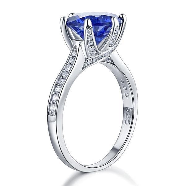 3 Carat Blue Created Tanzanite Ring