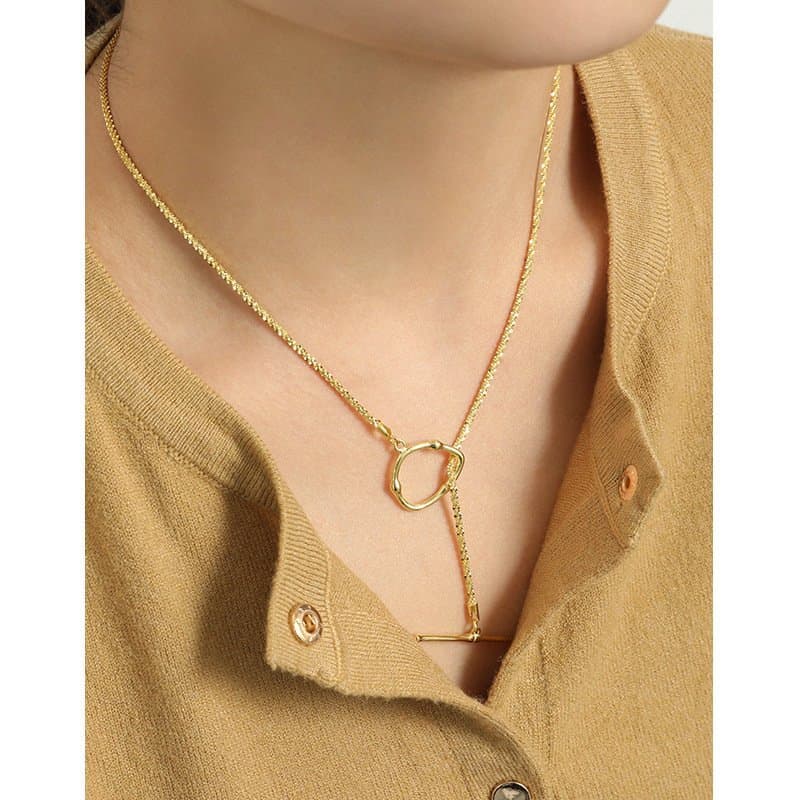 Popcorn Chain OT Shape 925 Sterling Silver Necklace