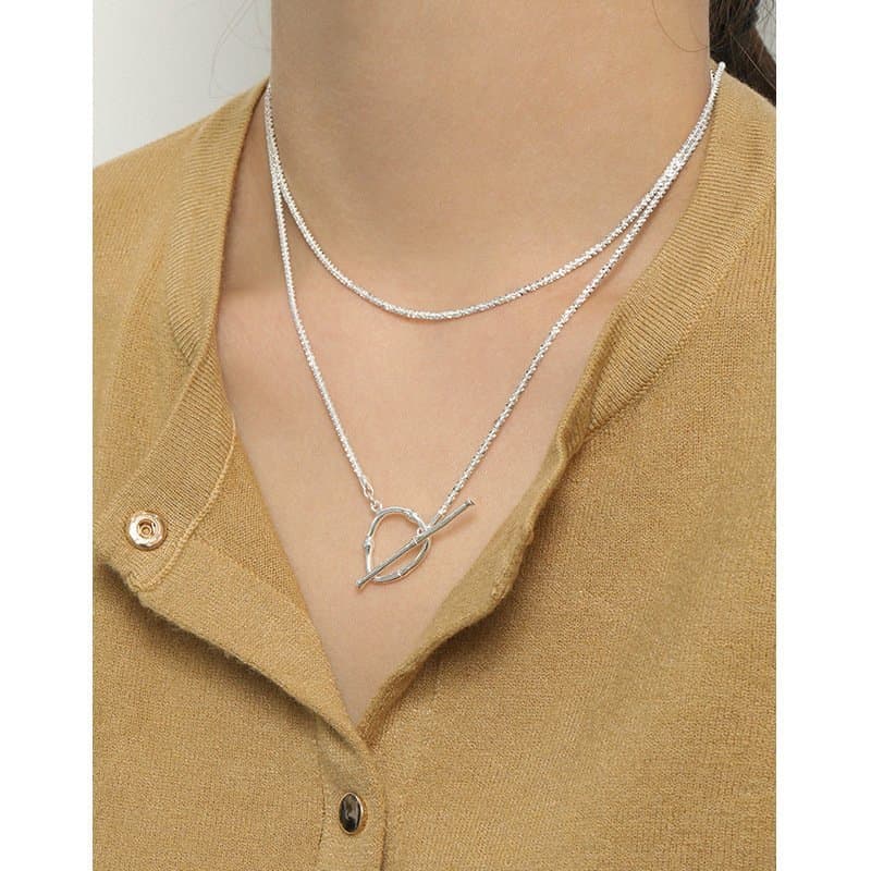 Popcorn Chain OT Shape 925 Sterling Silver Necklace