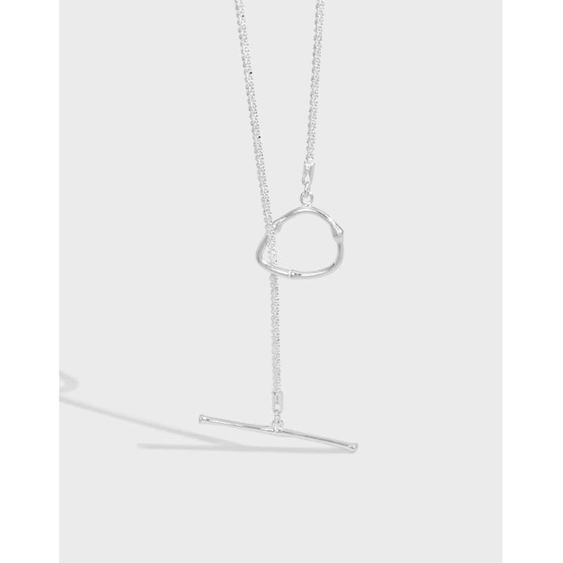 Popcorn Chain OT Shape 925 Sterling Silver Necklace