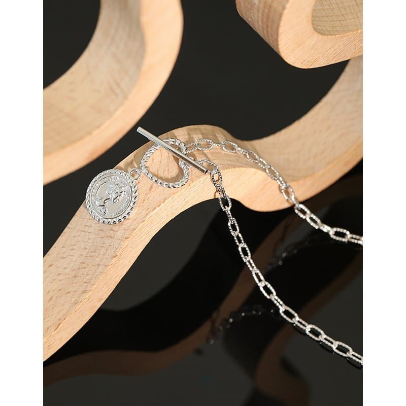 Portrait Coin OT 925 Sterling Silver Necklace