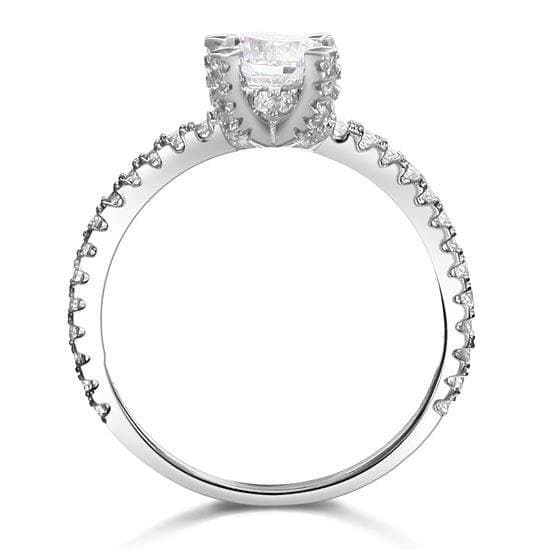 1 Carat Created Diamond Sterling Silver Ring