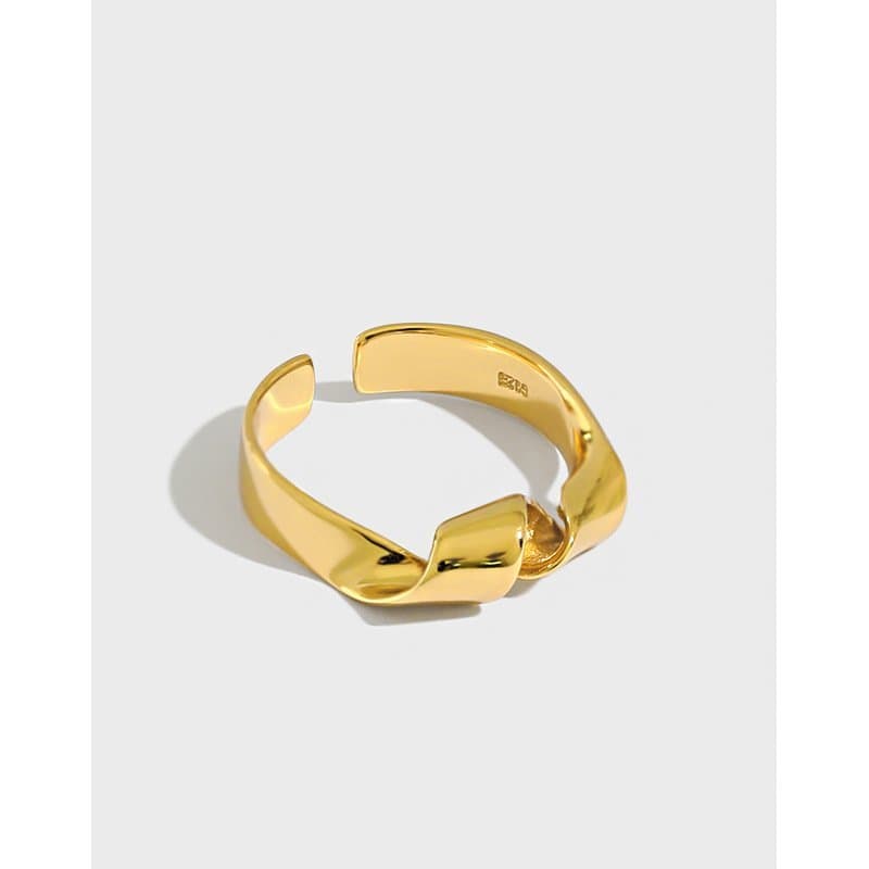 Twisted 925 Sterling Silver Adjustable Ring