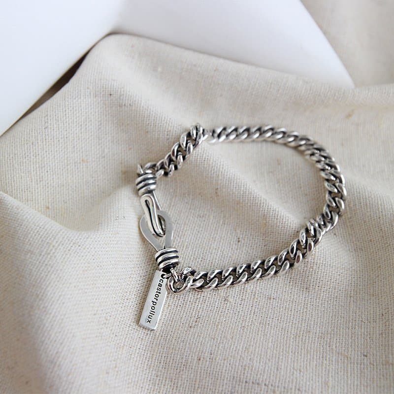 Vinatge Hollow Chain 925 Sterling Silver Bracelet