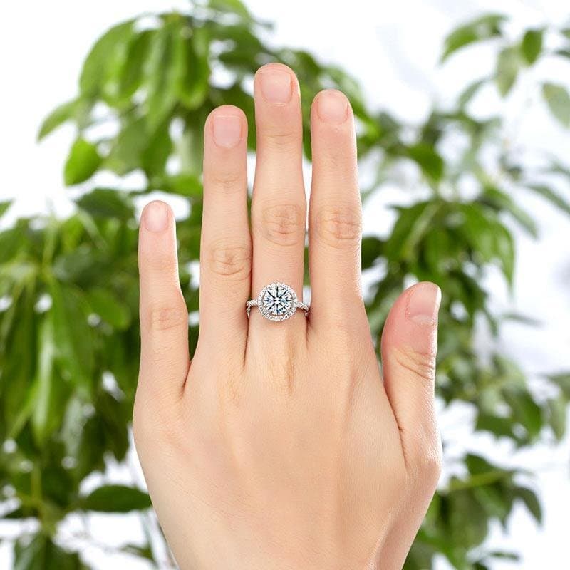 Rose Gold Plated Created Diamond Ring