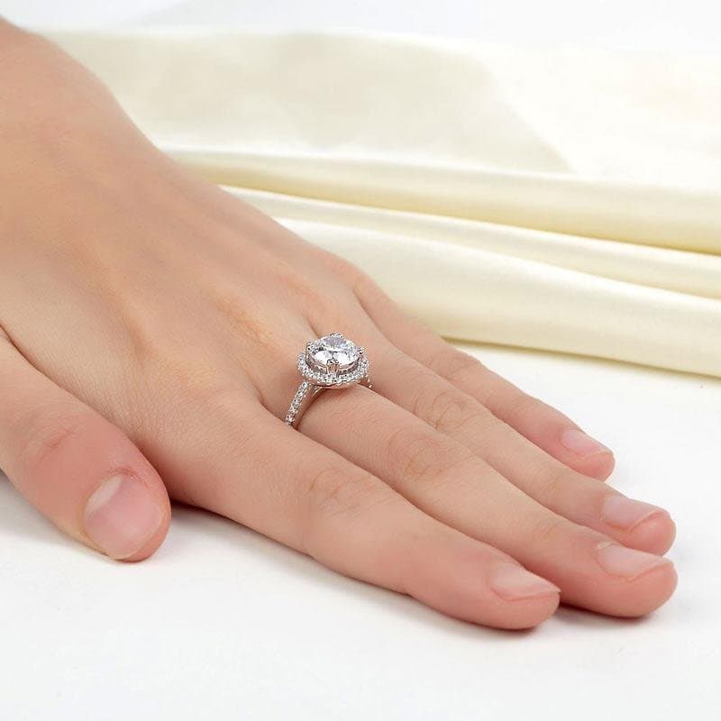 Rose Gold Plated Created Diamond Ring