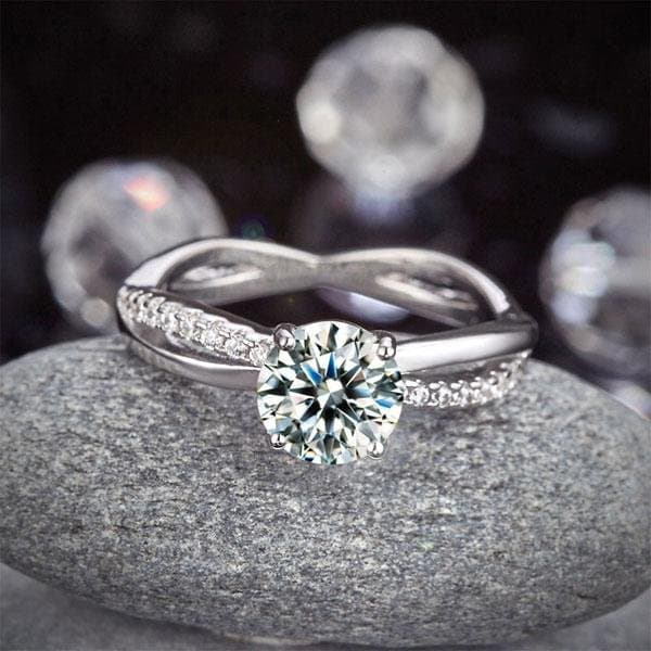 1.25 Ct Created Diamond Promise Ring