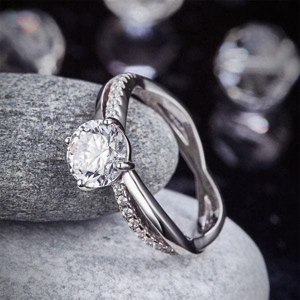 1.25 Ct Created Diamond Promise Ring