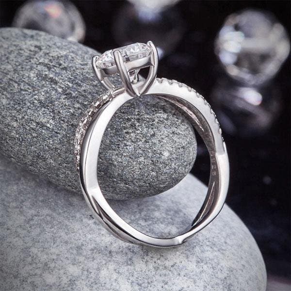 1.25 Ct Created Diamond Promise Ring