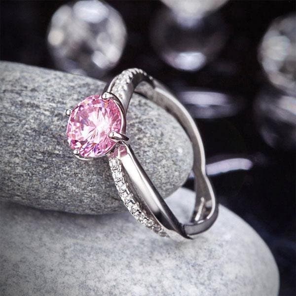 1.25 Ct Pink Created Diamond Ring