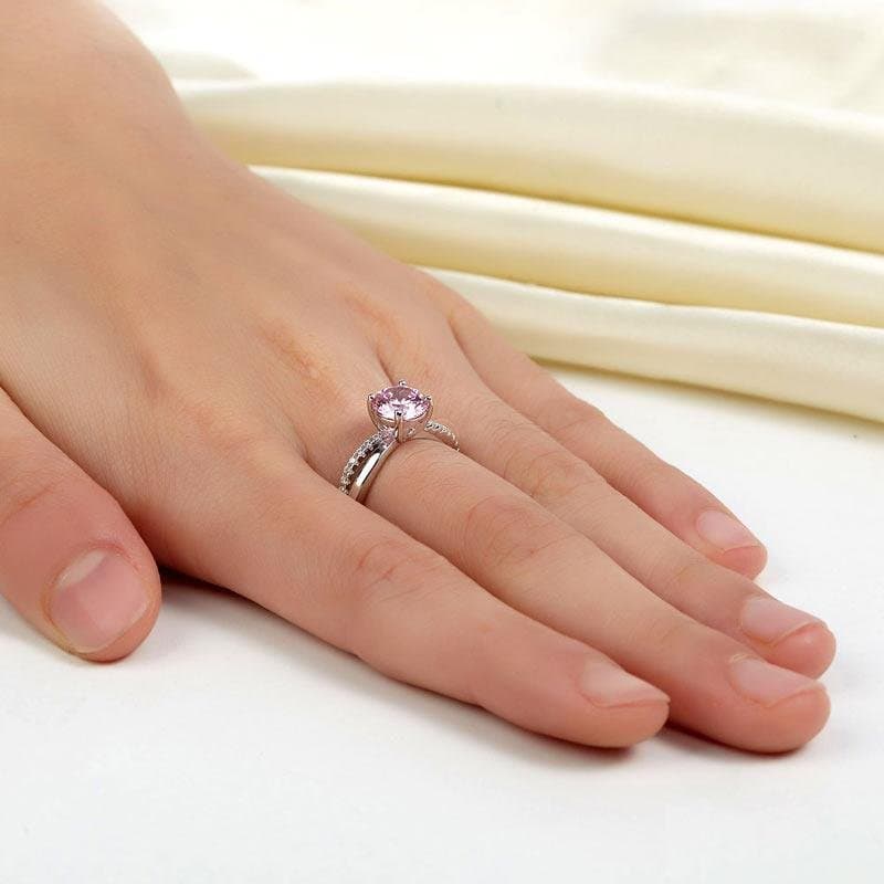 1.25 Ct Pink Created Diamond Ring