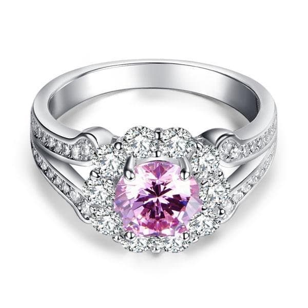 Art Deco Vintage 1.25 Ct Pink Created Diamond Ring