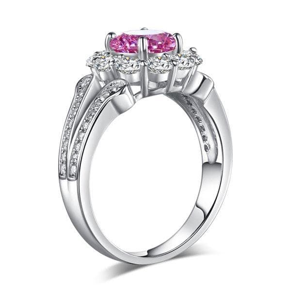 Art Deco Vintage 1.25 Ct Pink Created Diamond Ring