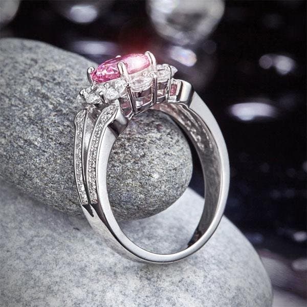 Art Deco Vintage 1.25 Ct Pink Created Diamond Ring