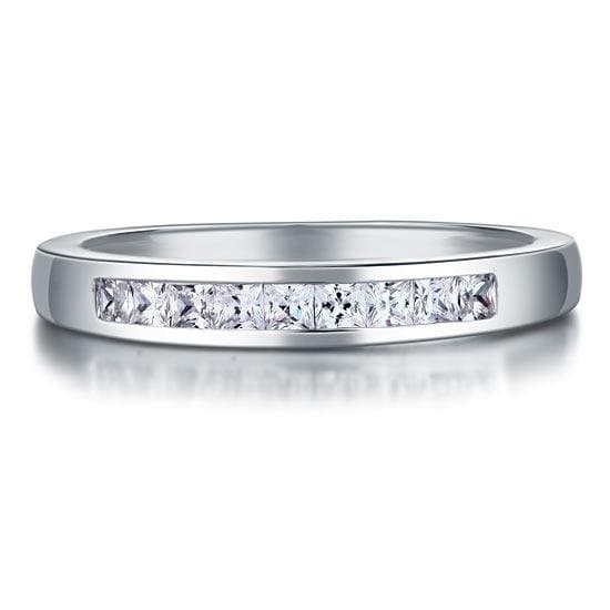Channel Set Princess Cut Ring