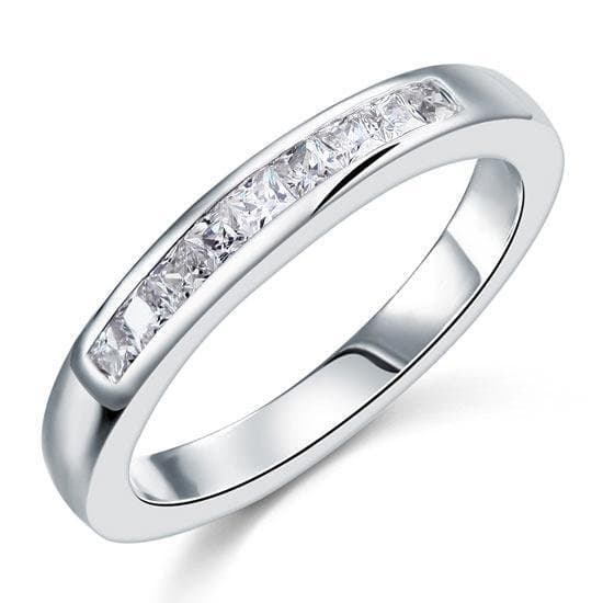 Channel Set Princess Cut Ring