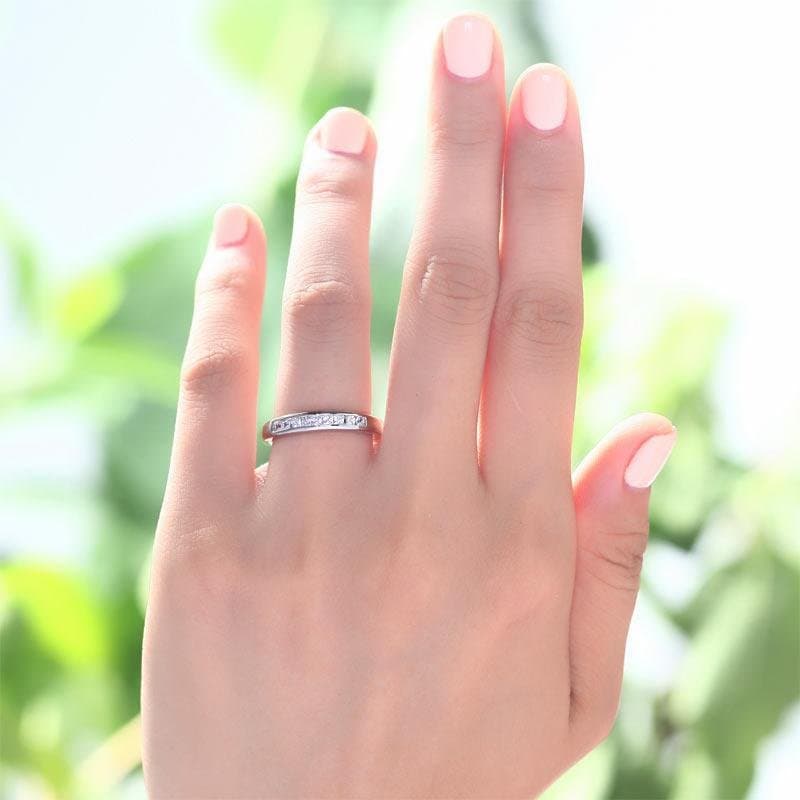 Channel Set Princess Cut Ring
