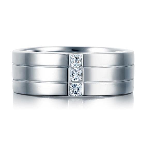 Created Diamond Men's Wedding Band