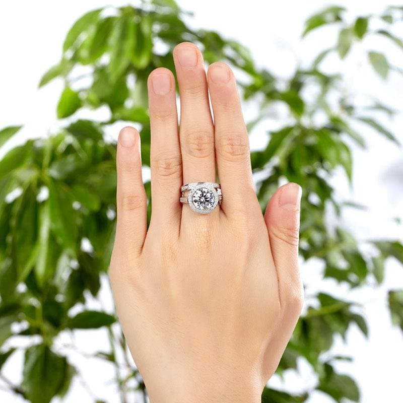 3.5 Ct Vintage Created Diamond Ring