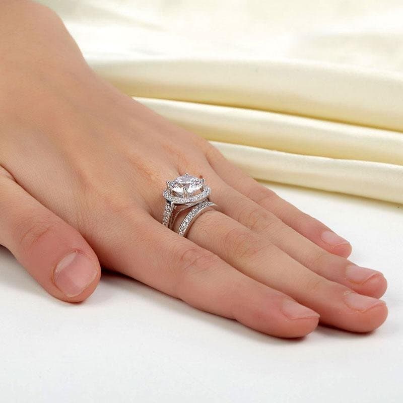 3.5 Ct Vintage Created Diamond Ring