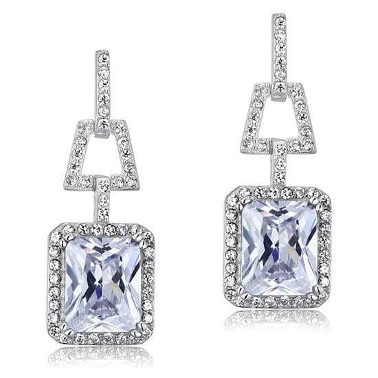 4 Carat Created Diamond Dangle Earrings