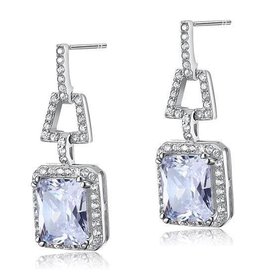 4 Carat Created Diamond Dangle Earrings