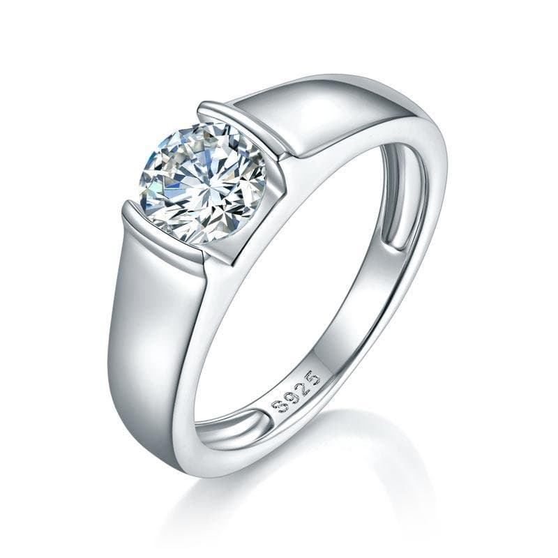 Men's Moissanite Diamond 1 Carat Ring