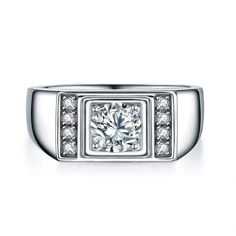 Men's 1 Carat Band 925 Silver Ring