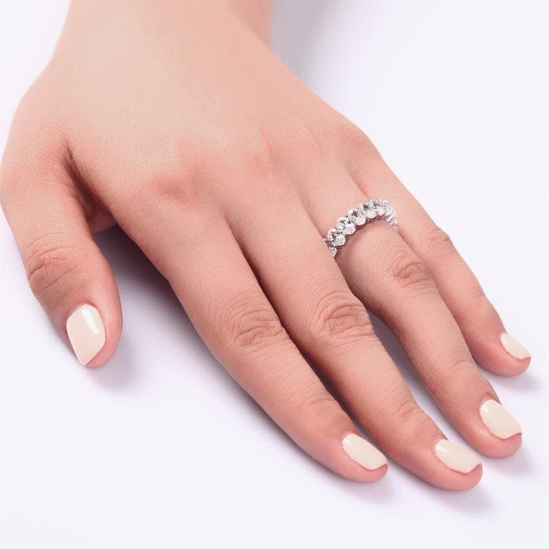 Oval Cut Solid 925 Sterling Silver Ring
