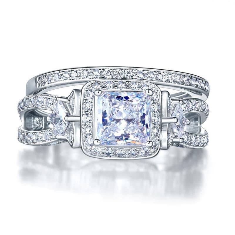 Princess Cut 925 Sterling Silver Ring