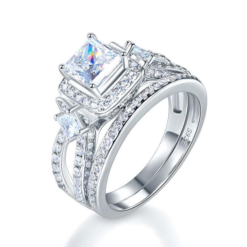 Princess Cut 925 Sterling Silver Ring