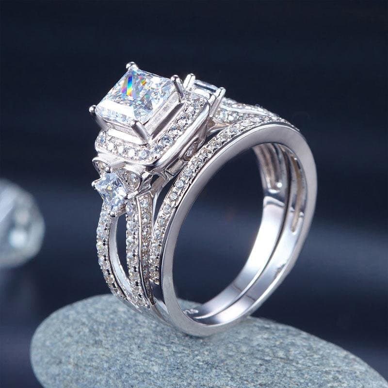Princess Cut 925 Sterling Silver Ring