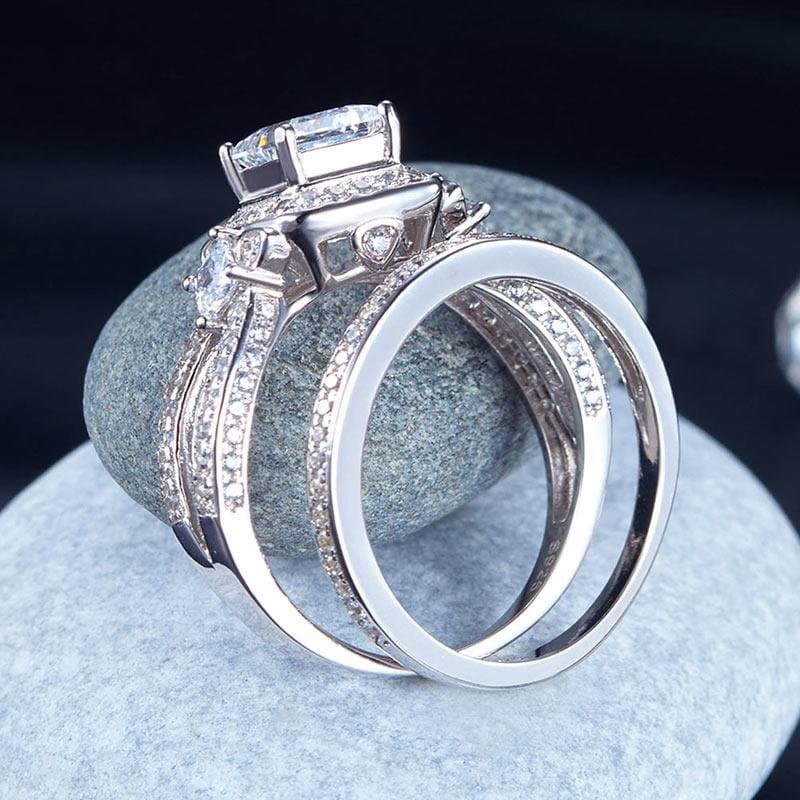 Princess Cut 925 Sterling Silver Ring