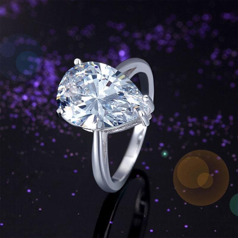 Solitaire Pear Cut 4.5 Carat Ring