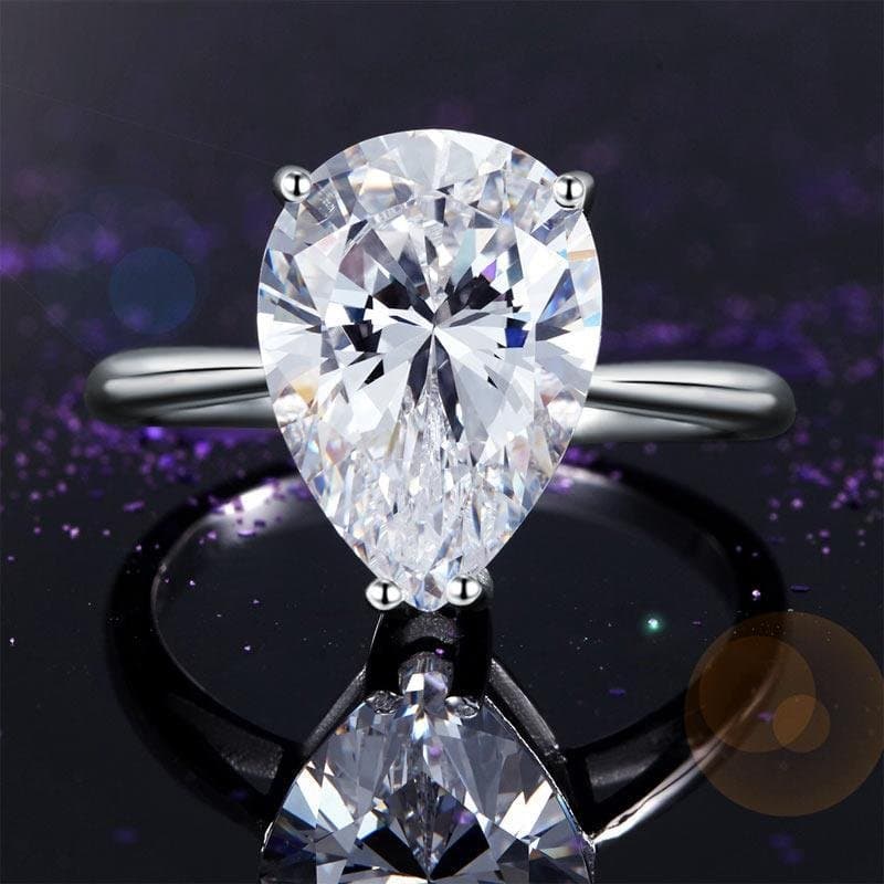 Solitaire Pear Cut 4.5 Carat Ring