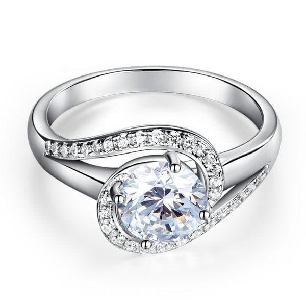 Twist Curl 1.25 Ct Created Diamond Ring