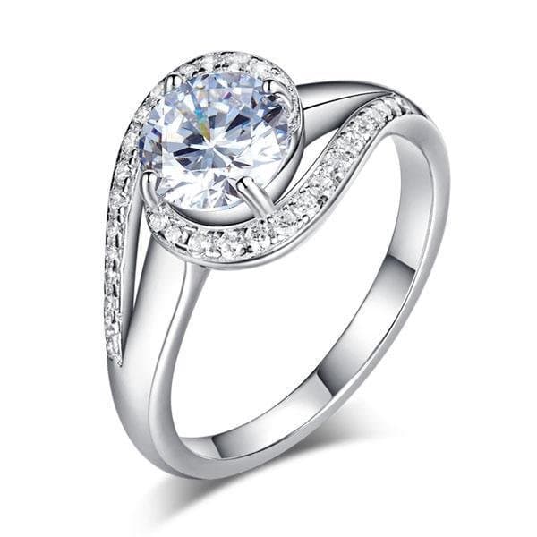 Twist Curl 1.25 Ct Created Diamond Ring