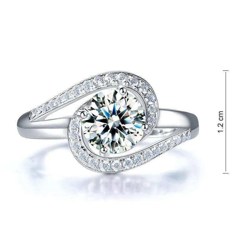 Twist Curl 1.25 Ct Created Diamond Ring