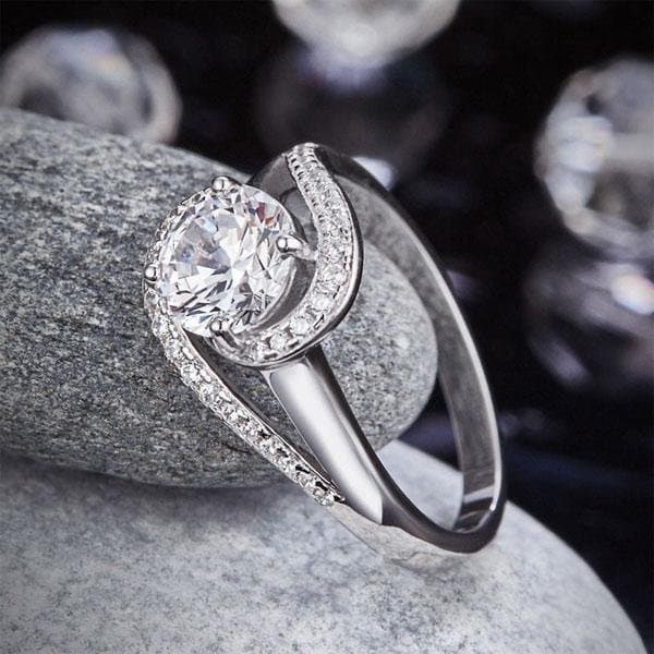 Twist Curl 1.25 Ct Created Diamond Ring