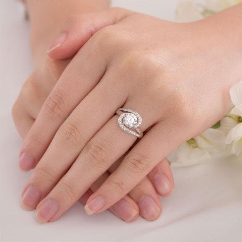 Twist Curl 1.25 Ct Created Diamond Ring