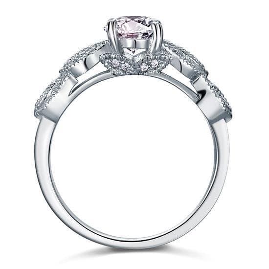 Vintage Style 1 Ct Solid 925 Sterling Silver Ring