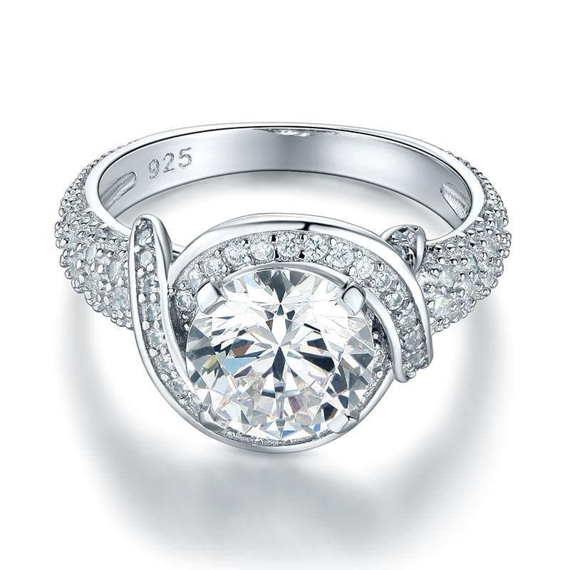 Vintage Style Art Deco Sterling Silver Promise Ring