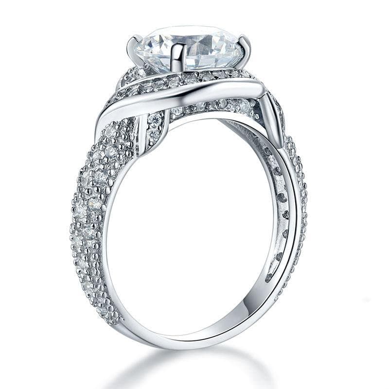 Vintage Style Art Deco Sterling Silver Promise Ring