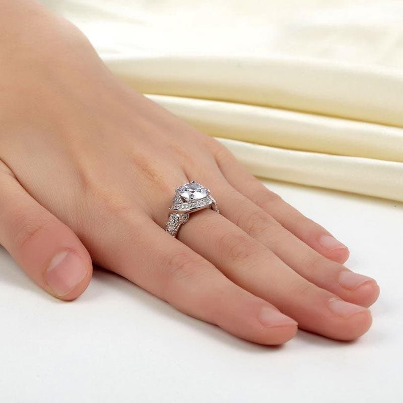 Vintage Style Art Deco Sterling Silver Promise Ring