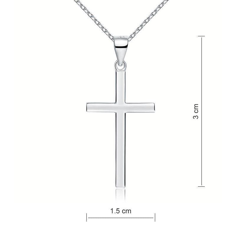 Cross Pendant Necklace Solid