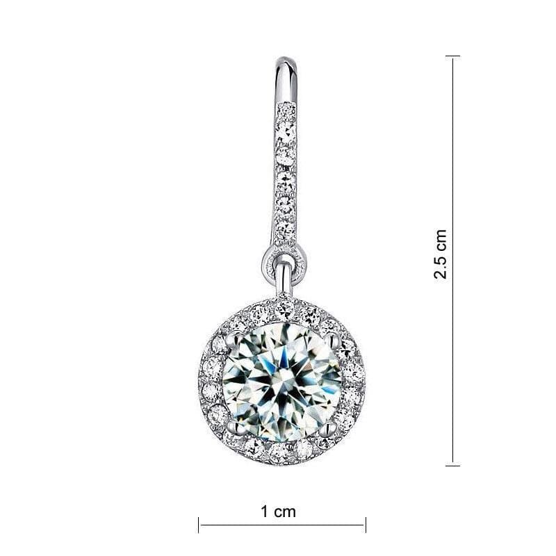 1.5 Carat Created Diamond Dangle Earrings