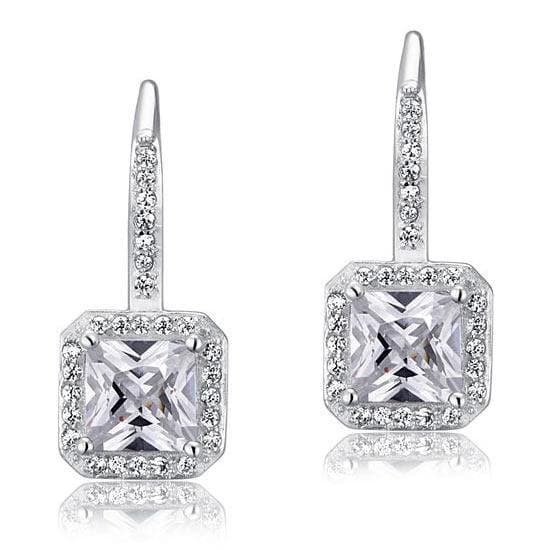 1.5 Carat Created Diamond Dangle Earrings