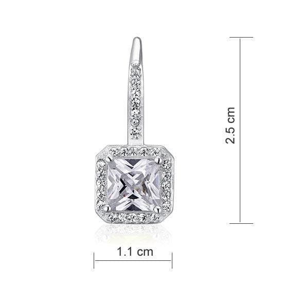 1.5 Carat Created Diamond Dangle Earrings