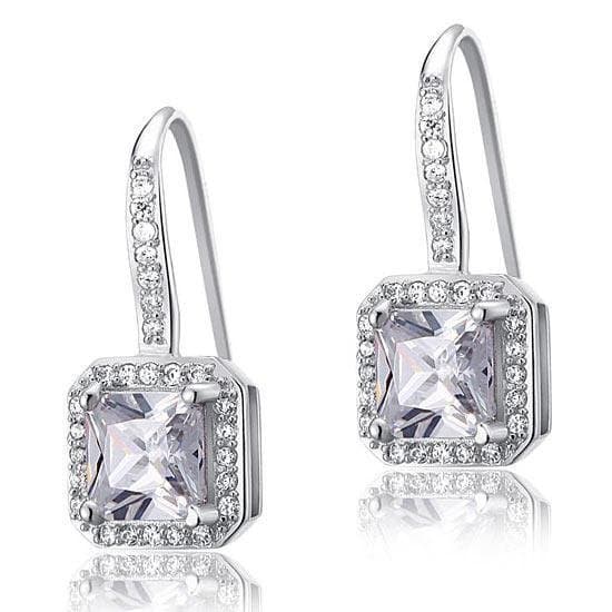 1.5 Carat Created Diamond Dangle Earrings